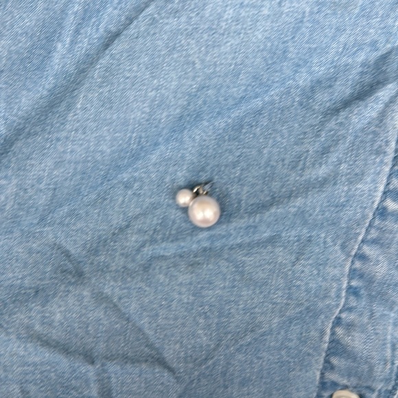 ONLY Pearl Denim Blouse - Picture 9 of 9